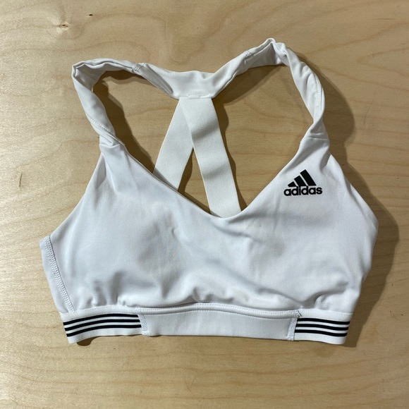 Adidas Women's White Sports Bra Small (MM) - Picture 2 of 9